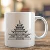 Ornate Temple Structure Design A 2D illustration of a traditional Buddhist temple structure with intricate details and ornate decorations.