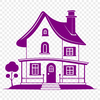 House Vector Graphic A 2D representation of a single-family home, suitable for vector graphics and design applications.