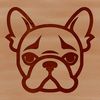 Simple Bulldog Head Illustration A simple line drawing illustration of a bulldog's head.