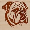 An SVG clip art design featuring a bulldog.