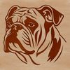 Adorable Dog Head Design A detailed illustration of a Bulldog's head, suitable for vector design projects.