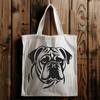 Bulldog Face SVG Clip Art A stylized digital drawing of a bulldog's face, ideal for cutting machines like Cricut or laser cutters.