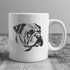An iconic vector graphic of a bulldog's face, suitable for personal or commercial use in various digital designs.