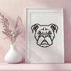 Artistic Bulldog - Vinyl SVG