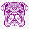 Artistic Bulldog Stencil - Free PDF