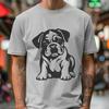 Artistic Sitting Bulldog SVG