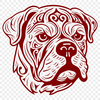 Free Ornate Dog Stencil