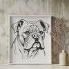 Unique Bulldog - Laser Cutter PNG