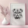 Stunning Bulldog In SVG - For Free Download, Commercial Use