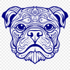 Ornate Bulldog DXF