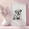 Sitting Bulldog SVG - Printable Image For Commercial Use