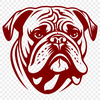 Artistic Bulldog Artwork - Free SVG