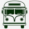 Public Transportation Icon A stylized illustration of a public transportation vehicle.