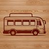Simple Bus Illustration A simple illustration of a standard-sized bus with multiple windows.