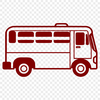 Vector Bus Design with Wheels and Windows A simple illustration of a bus with wheels and windows.