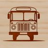 Vector Bus Design for Graphic Artists A stylized vector illustration of a bus, suitable for graphic design and digital art.
