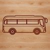 Modern City Transport Icon A high-resolution vector illustration of a standard city bus in front view.