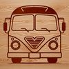 Beautiful Public Transportation Icon SVG A public transportation vehicle with a large body and wheels, suitable for vector art and design.