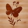 A colorful butterfly illustration, ideal for gardening and floral designs.
