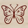 Colorful Butterfly Graphics Template An illustration of a butterfly, ideal for design templates in various formats such as SVG and PDF.