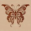 Ornate vector design illustration of a butterfly, ideal for gardening and craft projects.