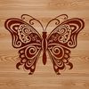 Colorful butterfly design with intricate details suitable for vector graphics and cutting machines.