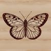 A colorful illustration of a butterfly in flight, suitable for vector art and graphic design projects.