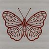 A colorful butterfly with detailed wings in various stages of growth, suitable for vector graphics.