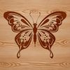 A colorful illustration of a butterfly with intricate details suitable for vector art and clip art projects.