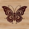 Free SVG Butterfly Clip Art A colorful butterfly with intricate details, ideal for gardening and craft projects.