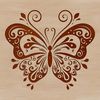 Vibrant Butterfly Artwork A colorful, ornate illustration of a butterfly with intricate details.