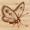 In Flight Butterfly Graphic Design An illustration of a butterfly in flight, suitable for gardening and crafting projects.