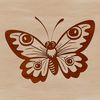 Gardening-Themed Butterfly Vector A colorful butterfly illustration for gardening and craft projects, suitable for digital cutout with a cutting machine.