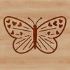 A colorful illustration of a butterfly in flight, suitable for vector art designs and projects.