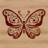 Elegant Butterfly Design A colorful illustration of an ornate butterfly with delicate wings.