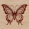 Colorful butterfly illustration with intricate details, suitable for crafting and design projects.
