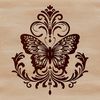 A colorful ornate butterfly design suitable for vector art projects.