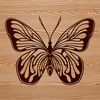 A detailed vector design of a butterfly, ideal for commercial or personal use with cutting machines like Cricut.