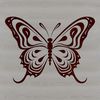 A colorful, ornate butterfly with detailed wings, suitable for gardening designs and digital art projects.