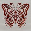 A colorful butterfly with intricate patterns, suitable for gardening and ornate designs.