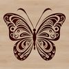 Beautiful Ornate Butterfly Illustration A colorful illustration of an ornate butterfly with intricate details, suitable for vector design projects.