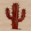 Prickly Perfection A stylized illustration of a cactus in a vector format, suitable for printing or digital use.