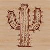Prickly Plant Vector Art A stylized illustration of a desert plant with sharp spines, suitable for gardening projects and nature-inspired designs.