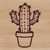 Succulent Vector Graphic A stylized vector design of a desert-dwelling succulent.