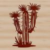 Sharp Spine Plant Vector A single stem desert plant with sharp spines, suitable for vector designs in various formats.