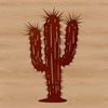 Desert Plant Vector Art An illustration of a desert plant with sharp spines, perfect for vector design and cutting machine stencils.