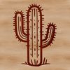 A prickly desert plant with tall, green stem and sharp spines.
