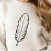 Creative Feather Clip Art SVG File Illustrative vector design of a single feather in various poses and angles.