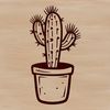Prickly Plant Design Vector A detailed illustration of a desert plant with sharp spines, suitable for gardening and nature-themed designs.
