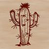 Spiny Plant Vector Art A stylized illustration of a desert plant with sharp spines, suitable for vector art projects.